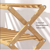 Folding Bamboo 5 Layer Shoes Rack Shelf Plant Stand